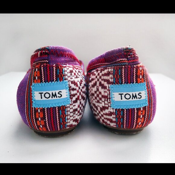 Toms Shoes - Beautiful Multicolour Woven Flats, Women's Size 9 - Picture 4 of 5